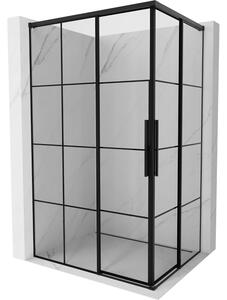 Mexen Rox Duo kabina prysznicowa rozsuwana 120 x 80 cm, czarna kratka, czarna - 8C2D-120-080-70-77