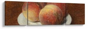 Obraz - Henri Fantin-Latour, Three Peaches on a Plate, reprodukcje (170x50 cm)