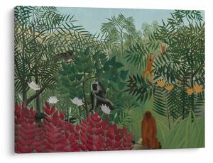 Obraz - Henri Rousseau, Tropical Forest with Monkeys, reprodukcje (70x50 cm)