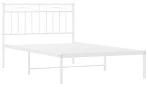 Białe loftowe łóżko metalowe 100x200 cm R4-H47