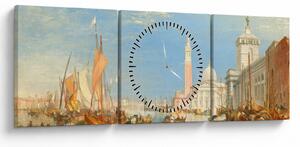 Obraz - Joseph Mallord William Turner, Venice the Dogana and San Giorgio Maggiore, reprodukcje (z zegarem) (90x30 cm)