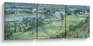 Obraz - Theodore Robinson, The Valley of the Seine, From the Hills of Giverny, reprodukcje (z zegarem) (90x30 cm)
