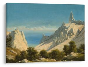 Obraz - Georg Emil Libert, View of Sommerspiret, the Cliffs of Møn, reprodukcje (70x50 cm)