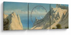 Obraz - Georg Emil Libert, View of Sommerspiret, the Cliffs of Møn, reprodukcje (z zegarem) (90x30 cm)