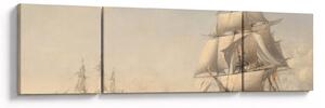 Obraz - Fitz Henry Lane, The United States Frigate President Engaging the British Squadron, reprodukcje (170x50 cm)
