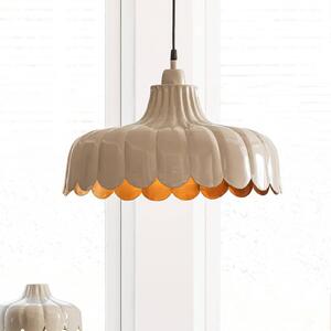 Lampa wisząca PR Home Wells, beżowy/złoty, Ø 43 cm, metal