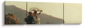 Obraz - Camille Pissarro, Two Women Chatting by the Sea, St. Thomas, reprodukcje (170x50 cm)