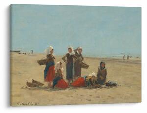 Obraz - Eugène Boudin, Women on the Beach at Berck, reprodukcje (70x50 cm)