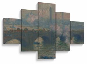Obraz - Claude Monet, Waterloo Bridge, Gray Day, reprodukcje (125x70 cm)