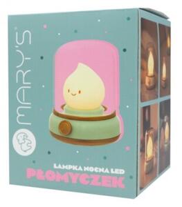Lampka nocna dla dzieci bezprzewodowa zielona płomyczek LED 3W Mary's