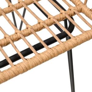 Krzesła ogrodowe, 2 szt., 56x64x80 cm, rattan pe