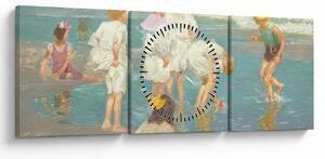 Obraz - Edward Henry Potthast, A Holiday, reprodukcje (z zegarem) (90x30 cm)