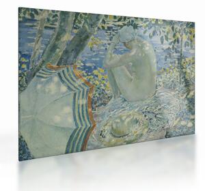Obraz na szkle - Frederick Carl Frieseke, On the Bank, reprodukcje (70x50 cm)