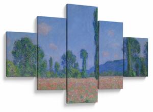 Obraz - Claude Monet, Poppy Field (Giverny), reprodukcje (125x70 cm)
