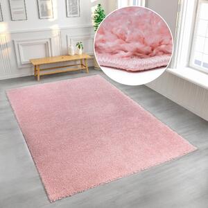 Miękki dywan Shaggy w różowym kolorze - 60x90 cm
