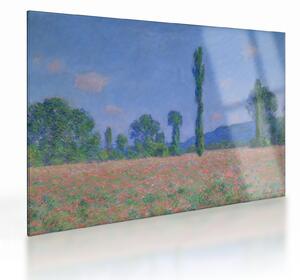 Obraz na szkle - Claude Monet, Poppy Field (Giverny), reprodukcje (70x50 cm)