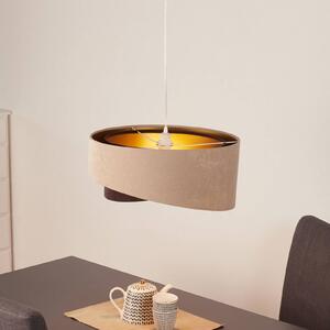 Lampa wisząca Arianna Maco Design, możliwość ściemniania, kremowy / amber, salon / jadalnia, tkanina / materiał / jedwab, młodzieżowy
