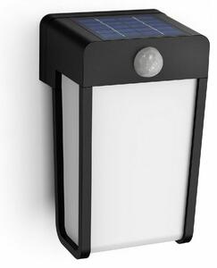 Philips Shroud Solarna zewnętrzna lampa ścienna 2,3 W 2700 K, czarny