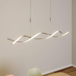 Lampa wisząca Auron Lindby, możliwość ściemniania, aluminiowy / szary / cynkowy, salon / jadalnia, tworzywo sztuczne, nowoczesny