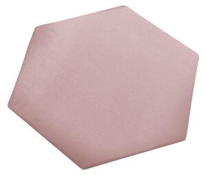 Panel ścienny tapicerowany 3D 35x45 Plaster miodu/Heksagon wezgłowie różowy