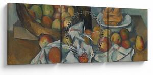 Obraz - Paul Cezanne, The Basket of Apples, reprodukcje (z zegarem) (90x30 cm)