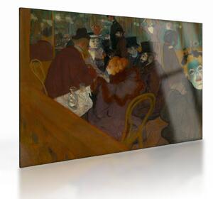 Obraz na szkle - Henri de Toulouse-Lautrec, At the Moulin Rouge, reprodukcje (70x50 cm)