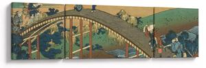 Obraz - Katsushika Hokusai, Ariwara no Narihirafrom the series One Hundred, Poems Explained by the Nurse (Hyakunin isshu uba ga etoki), reprodukcje (170x50 cm)