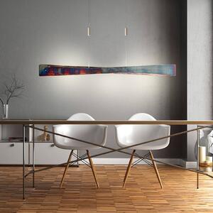 Lampa wisząca Lian Quitani, możliwość ściemniania, brązowy / rdzawy, salon / jadalnia, aluminium, design