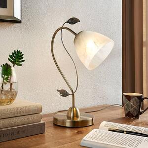 Lampa stołowa Michalina Lindby, biały / opal, salon / jadalnia, szkło, nowoczesny