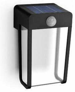 Philips Shroud Solarny kinkiet zewnętrzny LED z czujnikiem 2,3 W 2700 K, czarny