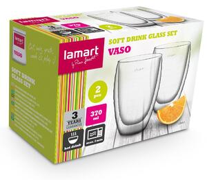 Lamart LT9013 zestaw szklanek Juice Vaso, 370 ml, 2 szt