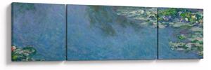 Obraz - Claude Monet, Water Lilies, reprodukcje (170x50 cm)