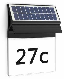 Philips Enkara solarna zewnętrzna lampa LED z numerem domu 0,2 W 2700 K, czarny