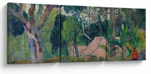 Obraz - Paul Gauguin, Te raau rahi (The Big Tree), reprodukcje (z zegarem) (90x30 cm)