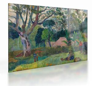 Obraz na szkle - Paul Gauguin, Te raau rahi (The Big Tree), reprodukcje (70x50 cm)
