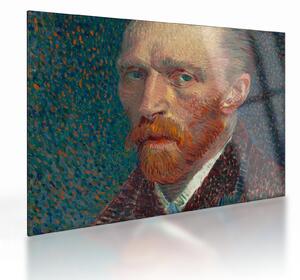 Obraz na szkle - Vincent van Gogh, Self-Portrait, reprodukcje (70x50 cm)