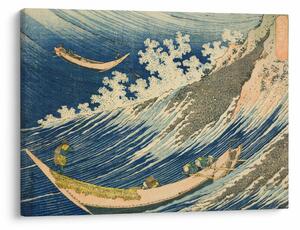 Obraz - Katsushika Hokusai, Fishing Boats at Choshi in Shimosa (Soshu Choshi) , reprodukcje (70x50 cm)
