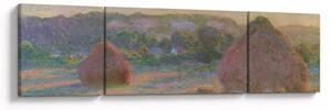 Obraz - Claude Monet, Stacks of Wheat (End of Summer) , reprodukcje (170x50 cm)