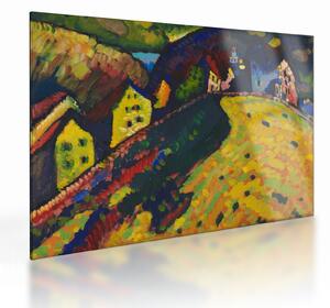 Obraz na szkle - Vasily Kandinsky, Houses at Murnau, reprodukcje (70x50 cm)