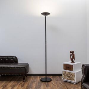 Lampa stojąca LED Malea Lindby, możliwość ściemniania, czarny, salon / jadalnia, metal, nowoczesny