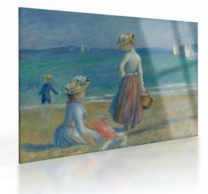 Obraz na szkle - Auguste Renoir, Figures on the Beach, reprodukcje (70x50 cm)