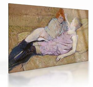 Obraz na szkle - Henri de Toulouse-Lautrec, The Sofa, reprodukcje (70x50 cm)