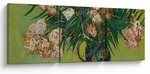 Obraz - Vincent van Gogh, Oleanders, reprodukcje (z zegarem) (90x30 cm)
