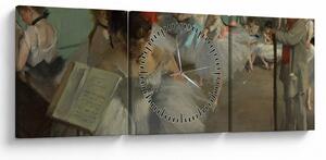 Obraz - Edgar Degas, The Dance Class, reprodukcje (z zegarem) (90x30 cm)