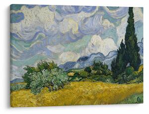 Obraz - Vincent van Gogh, Wheat Field with Cypresses, reprodukcje (70x50 cm)