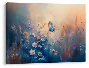 Obraz - Łąka z motylem (70x50 cm)