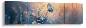 Obraz - Łąka z motylem (170x50 cm)