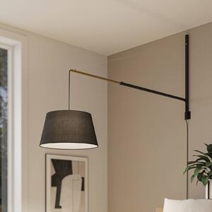 Kinkiet Beleza Lucande, czarny, salon / jadalnia, aluminium, nowoczesny