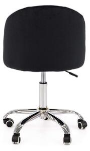 MebleMWM Krzesło obrotowe OF-500 | czarny welur | srebrna noga