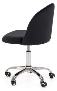 EMWOmeble Krzesło obrotowe OF-500 czarny welur, noga chromowana